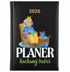 FunnyCase Naptár 2026 Fekete Ajándék Nagymama Nagypapa Napjára Kedves Nagymama Tervező (Kalendarz 2026 Czarny Dla Babci Dziadka)