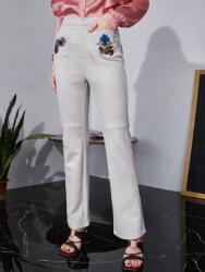 Shein Elegáns harang mintás nadrág bézs S 36