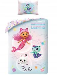 Halantex Gabby babaház sellő mintás ágyneműhuzata 100x135, 60x40 (100% pamut) (GAB-0136SBL)