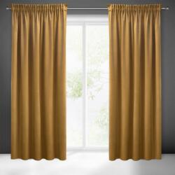 Eurofirany Függöny, poliészter, Sibel minta, 140 x 270 cm, tömör nyomat, mustársárga (378070)