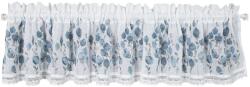 Eurofirany Függöny Ráncolószalaggal POLA 30 x 150 fehér kék virágok (E05-220121-0)