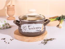 Metalac 1, 65 literes fazék üvegfedővel, sütőipari, Metalac, zománc/14 cm/1, 65 l (381002)