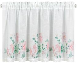 Eurofirany Függöny Ráncolószalaggal ASTEJA 150 x 60 fehér/rózsaszín