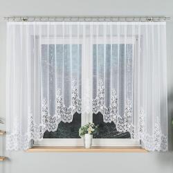 Markizeta Jacquard függöny, Felszerelésre kész, Berenika modell, 400x160 cm, Marquise, Fehér (MAR_57432)