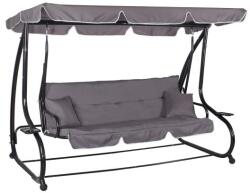 SPRINGOS Balansoar gradina, 4 locuri, gri, 220x120x162 cm, functie pat, Linda (GS0003)
