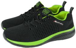 ART. MAS Pantofi casual, elemente flourescente, talpa spuma Eva, negru si verde, marime 38 (428776)