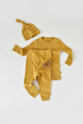 BabyCosy Set 3 piese: bluzita cu maneca lunga, pantaloni lungi si caciulita din bumbac organic si modal - Sofran, BabyCosy (Marime: 6-9 luni) (BC-CSYM21505-6)