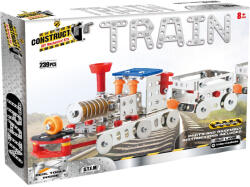 Construct It Kit STEM Locomotiva cu aburi și doua vagoane, nivel intermediar