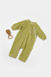 BabyCosy Salopeta Elefant cu maneca lunga din 80%bumbac organic si 20% poliester - Verde, BabyCosy (Marime: 12-18 Luni) (BC-CSYK6053-12)