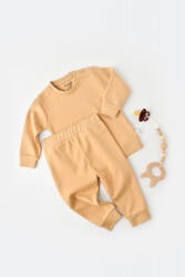 BabyCosy Set bluzita cu maneca lunga si pantaloni lungi - bumbac organic 100% - Mustar, BabyCosy (Marime: 6-9 luni) (BC-CSY3030-6)