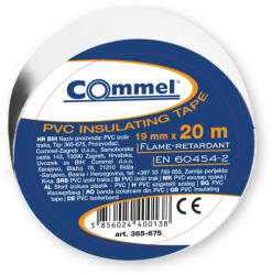 Commel szigetelőszalag fehér 19mm x 20m 1 db (365-675) - everyo