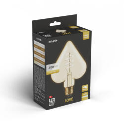 Avide LED Jumbo Filament Love Amber 4.9W E27 2200K Fényerőszabályzós (ABLJFA-4-9W-LOV) - everyo