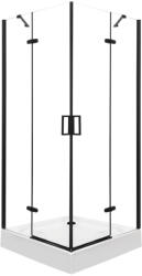 Kerra Flow Black 90 szögletes zuhanykabin zuhanytálcával (FLOW-90-BL-VIC) - everyo
