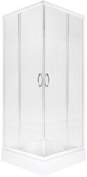Kerra Xenia SQ 90 fehér szögletes zuhanykabin Victor plus tálcával (XENIA-SQ-WH-90-VIC) - everyo