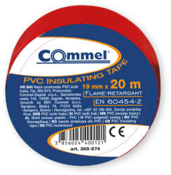 Commel szigetelőszalag piros 19mm x 20m 1 db (365-674) - everyo