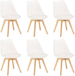 Leziter Silla étkezőszék 6 db fehér színben (DA232AW_6) - everyo