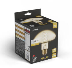Avide LED Jumbo Filament Millau Amber 4.9W E27 2200K Fényerőszabályzós (ABLJFA-4-9W-MIL) - everyo