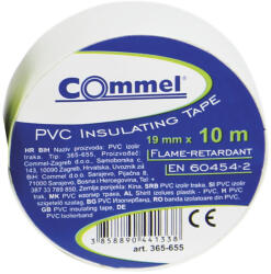 Commel szigetelőszalag 15mm x 10m fehér 1 db (365-605) - everyo