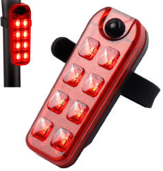 VERK GROUP USB töltésű LED hátsó kerékpárlámpa, piros (08331)