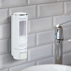 Bewello Szappanadagoló - Kézzel Működtethető - 400 ml - Falra Szerelhető - Fehér (51118A)