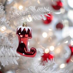Family Collection Fényes csizma karácsonyfadísz (58588)