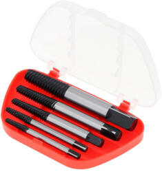 Przyjaciele 5 darabos, különböző méretű, acélból készült csavarhúzó készlet törött csavarokhoz, piros etuival (11308)