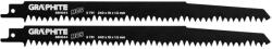 GRAPHITE Orrfűrészlap, HCS, 240x19x1.5mm, 5TPI, 2db (56H044)