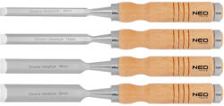 NEO TOOLS Favéső készlet 6, 12, 18, 24mm, 4db-os fa nyéllel (37-800)