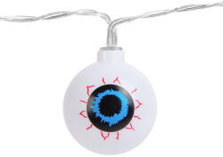 Family Halloween-i LED-es fényfüzér - szemgolyó - 12 LED - 2 x AA - 1, 65 m (56528C)