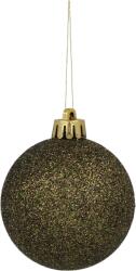 BackHomeLiving 30 db 6 cm-es olajzöld/bronz/szürke karácsonyfa gömb (GIF7238)