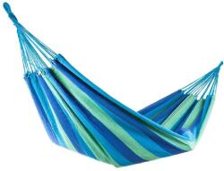 VERK GROUP Kétszemélyes függőágy - 200 x 150 cm - Kék-Zöld csíkos (01300_NG)