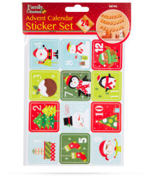 Family Adventi kalendárium matrica szett - 5 x 5 cm (58744)