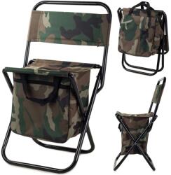 VERK GROUP Összecsukható turisztikai és horgászszék moro mintával, tárolózsebbel (01234)