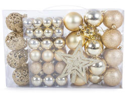 Verk Group Karácsonyfadísz gömb készlet, 100 db - Arany (26011_ZL)