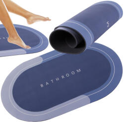 Verk Group Gyorsan száradó, vízfelvevő, csúszásgátló kék fürdőszobai szőnyeg (27166)