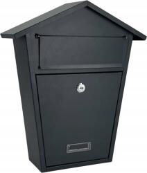 BackHomeLiving Finch cinkbevonatos, porfestett postaláda zárral és 2 kulccsal, 38 x 32 x 10, 5 cm (TIS8183)