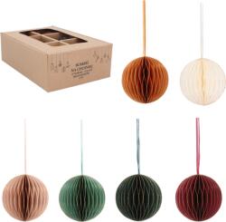 BackHomeLiving Papír karácsonyfadíszek 8 cm színes mix 6 darab (AIP2211)