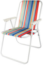 VERK GROUP Összecsukható kempingszék - 75 x 51 cm - Csíkos (14414_KP)
