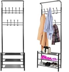 Ruhhy ISO TRADE Garderóba állvány beépített cipőtartóval és extra polcokkal (00015744)