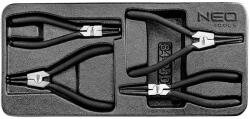NEO TOOLS Zégergyűrű Fogókészlet, 4db, műhelykocsitálcával (84-240)