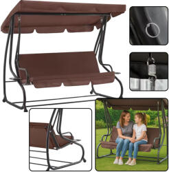 LEAN Kerti hintaszék, 4 személyes, barna (26564)