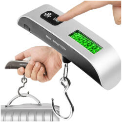 Real Digitális kézi horgász- és utazó mérleg 50 kg kapacitással, hőmérsékletmérővel (RC-K-1384)