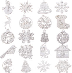 Verk Group Fehér fa karácsonyfadíszek, 20 darabos készlet (26070)