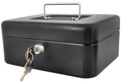 Malatec Fém pénztartó doboz - 20x16x9 - Fekete (00000822)