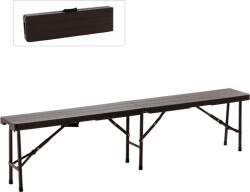 GardenLine Összecsukható kemping pad, 180 x 25 x 43 cm, barna (ZUM0995)