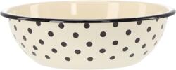 BackHomeLiving Zománcozott tál - 2, 5 l 24, 5 cm fehér pöttyös (EMA3226)
