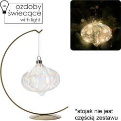 BackHomeLiving LED-es függő karácsonyi dísz - átlátszó, gyöngyházfényű, 15 cm (MAL2720)