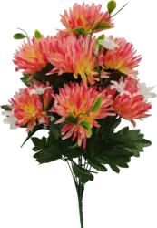 BackHomeLiving Mű krizantém ág - vegyes színű csokor 50 x 25 x 25 cm (HID3109)