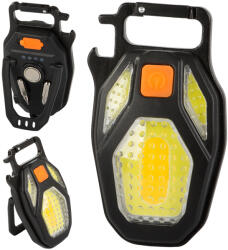 Bailong USB-s Többfunkciós LED Lámpa Kulcstartó Sörnyitóval és Mágnessel (08370)