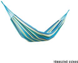 VERK GROUP Kétszemélyes függőágy - 200 x 80 cm - Többszínű csíkos (01283_NC)